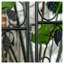 Ensemble de 4 panneaux de clôture de jardin en acier Outsunny, bordure décorative L 11,5 pi x H 43 po avec motif de vignes ondulées pour la cour et le paysage