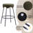 Kipten Upholstered 26.97" Counter Stool with Teddy Velvet Seat and Metal Frame-58316685