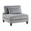 Ensemble modulaire 6 pièces 6 pièces Modular Velours côtelé gris 3X Fauteuils