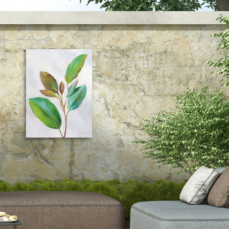 Toile d'extérieur Danhui Nai Natural Riches Leaves II, H 32 po x l 24 po