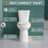 21" Extra Tall Compact Two Piece Toilet for Seniors, 1.28 GPF Tornado Single Flush, MAP 1000g, White-113957689
