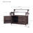Outdoor Kitchen Island Bar Table With Raised Shelf And Storage Rack-612195928
