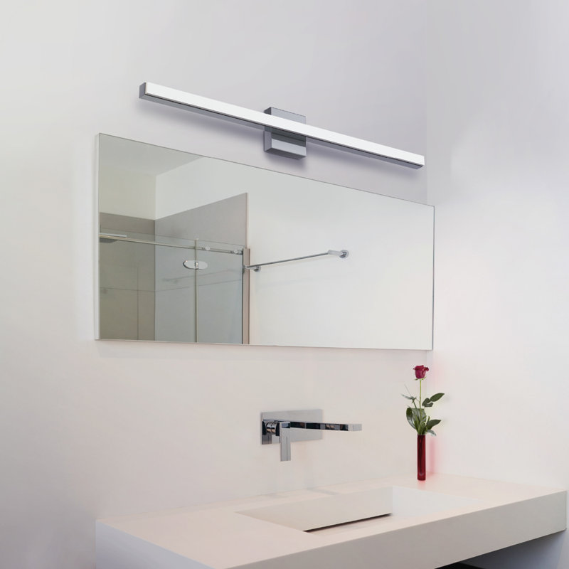 Nano 36" Vanity - Polished Chrome - 3000K - Deep 4.6" Backplate, Polished Chrome