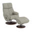Fauteuil d'appoint en cuir fleur Kandoro