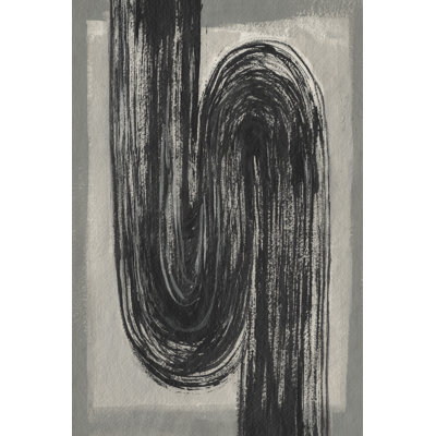 Grey Linear Path II by Jennifer Goldberger - Painting on Canvas