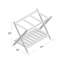 Porte-bagages pliable en bois-33676534-91595577