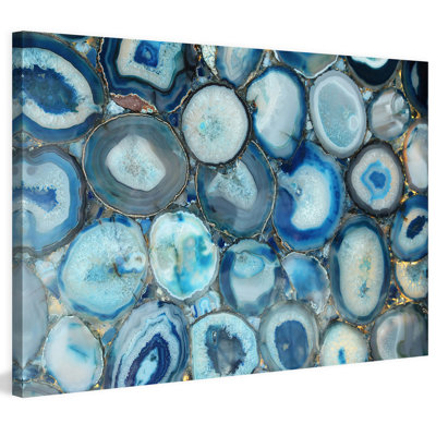 « blue geode bott », reproduction sur toile