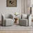 29" Wide Upholstered Swivel Barrel Chair - 360° Rotation, No Assembly Required-2114900429