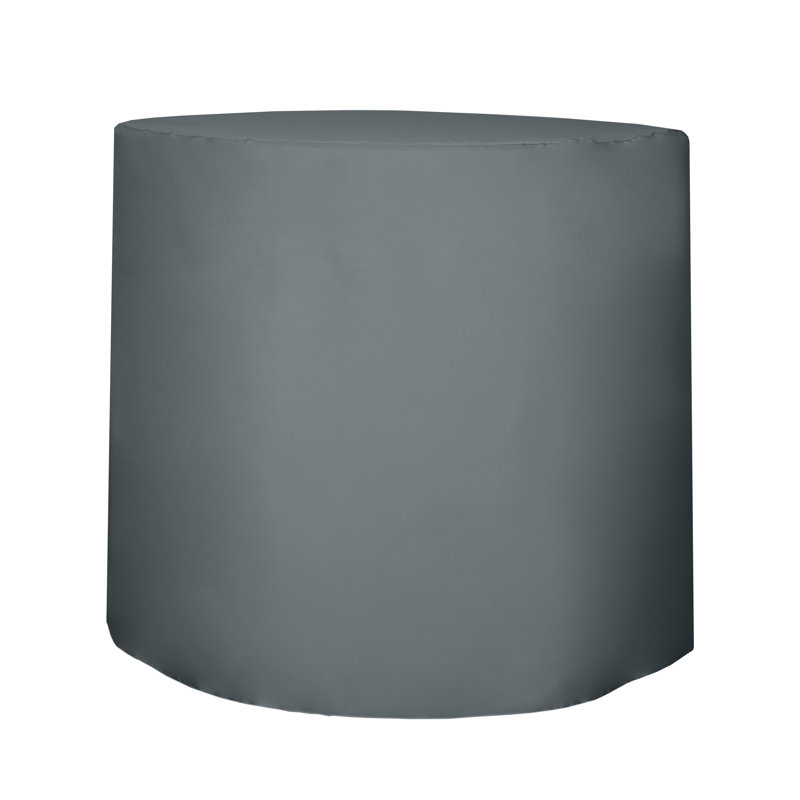Javin Solid Color Round Tablecloth, Charcoal Grey, 10