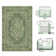 Vintage Floral Distressed Design Non-Slip Low-Pile Soft Thin Faux Wool Area Rug