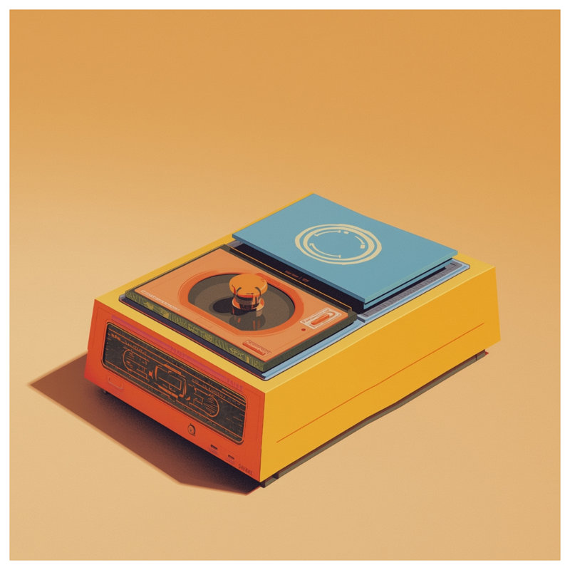 Édredon rétro pour tourne-disque, Lit simple
