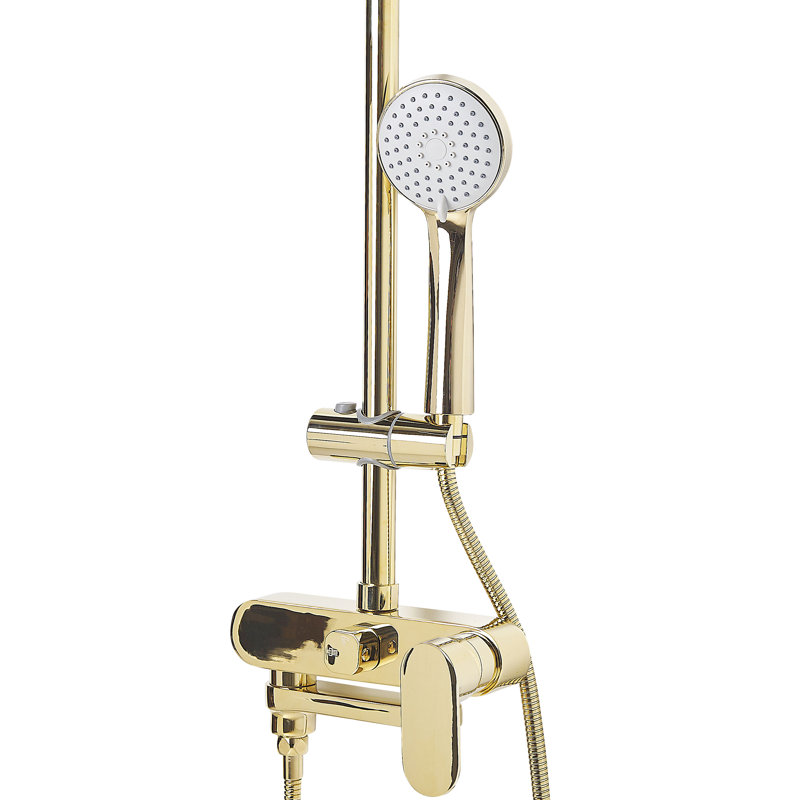 Milsom Thermostatic Shower with Dual Shower Head, Gold