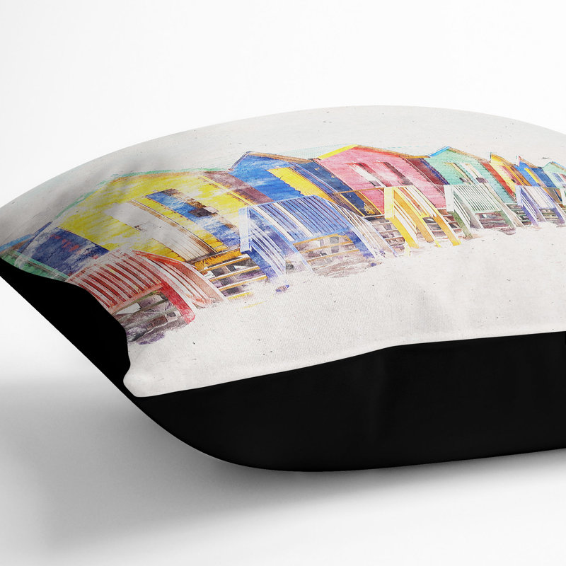 Square Cushion, Black, 40cm H x 40cm W x 15cm D