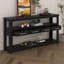 Console surdimensionnée de 62,2 po avec rangement, grande table d'entrée avec 4 tiroirs et tablettes ouvertes à 3 niveaux, table de canapé polyvalente-43307161