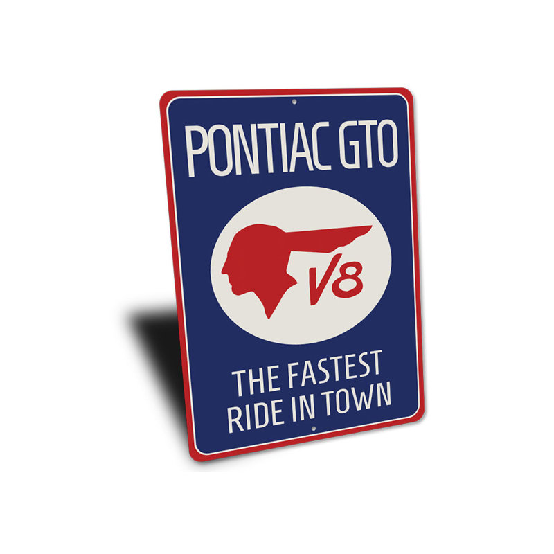 Plaque en aluminium Pontiac GTO, H 18 po x l 12 po x P 0,06 po