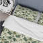 Ensemble de housse de couette moderne vert et beige à motif floral treillis II-109155139