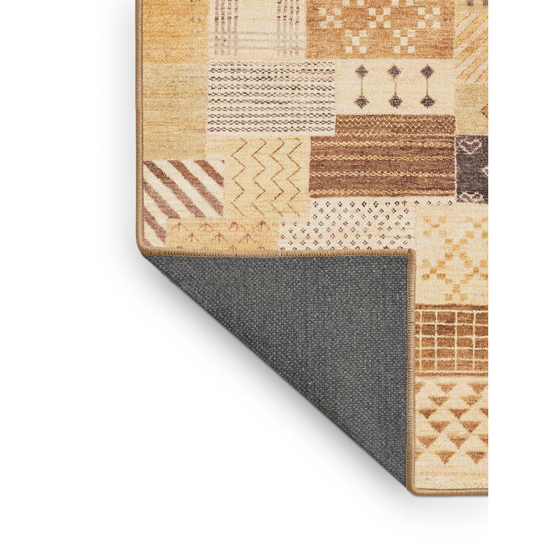 Tapis décoratif multicolore à motif abstrait, Rectangle 7 pi x 9 pi