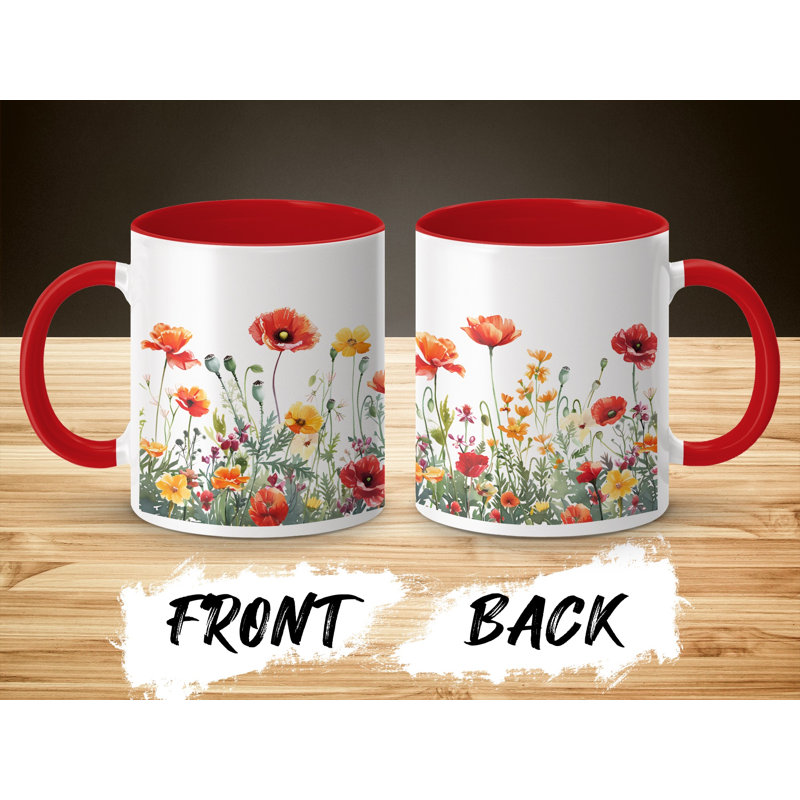 Ceramic Coffee Mug, Red