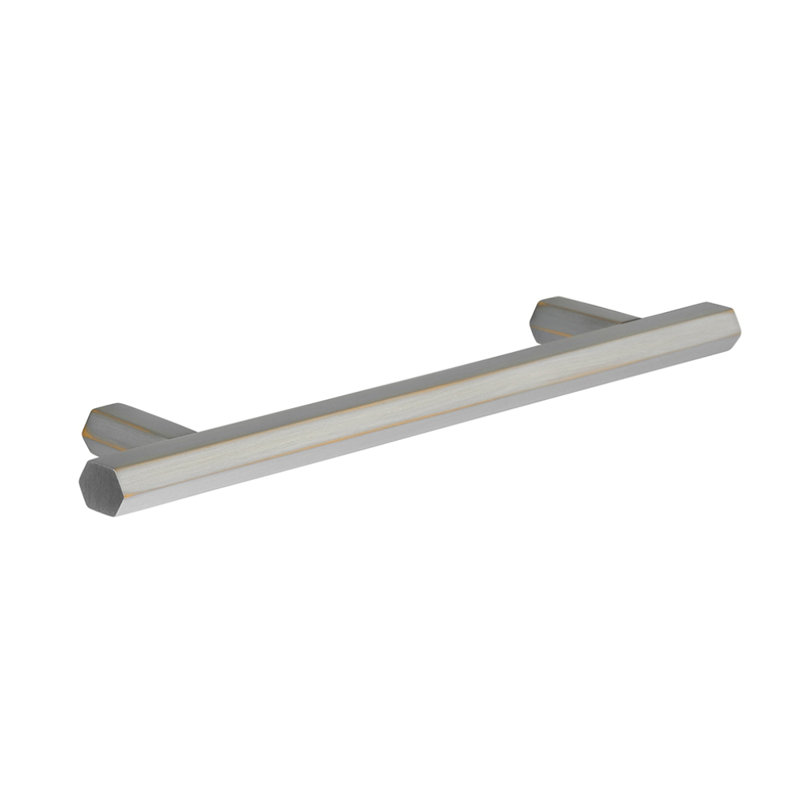 Poignée barre Hexad, 5,04 po, Nickel brossé
