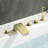 5 Hole Deck Mounted Tub Faucet With Handheld Shower Waterfall Bathtub Faucet Brass Triple Handle Tub Fillers With Valve-107928025