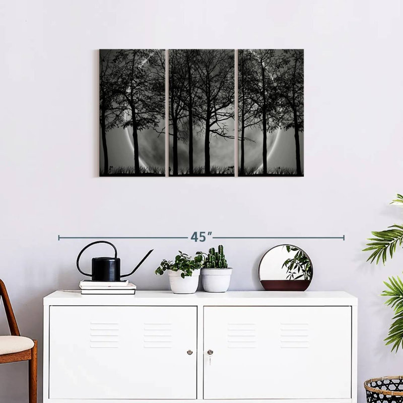 Haunted Forest - Ensemble de 3 toiles tendues, H 33 po x l 20 po x P 1,25 po