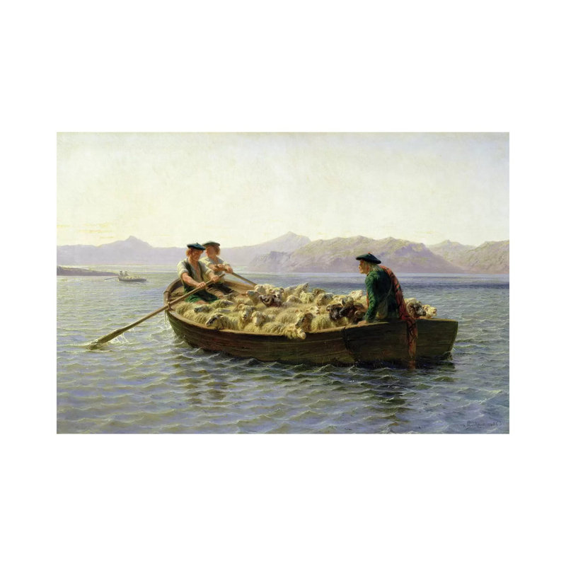 Rowing-Boat, 1863 by Rosa Bonheur - Wrapped Canvas Painting, 66.04 cm H x 45.72 cm W