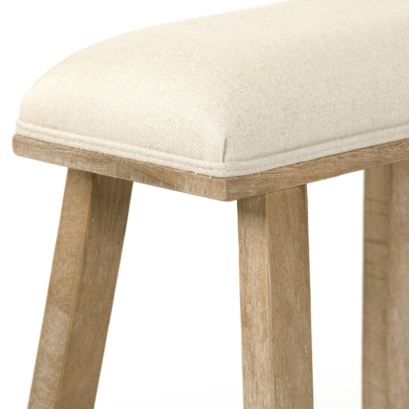 Jocelyn Upholstered Stool with Solid Wood Frame, Counter Stool (25” Seat Height)