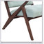 Chaise d'appoint Mid-Century moderne avec coussins moelleux, accoudoirs inclinés et structure en bois massif robuste - parfaite pour un salon confortable, une chambre à coucher ou un siège de bureau
