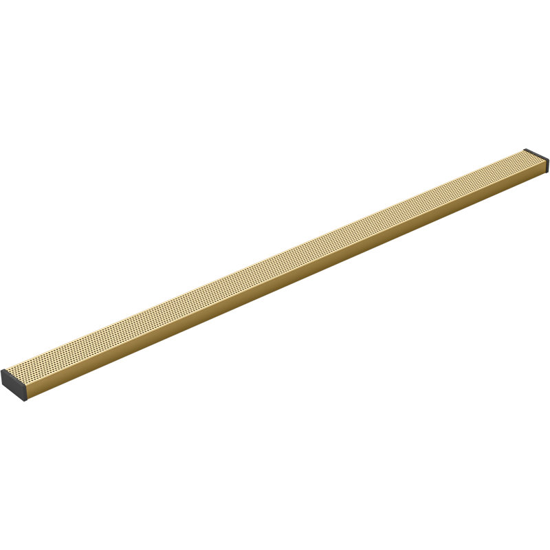 Linear Grid Shower Drain, Vibrant Brushed Moderne Brass