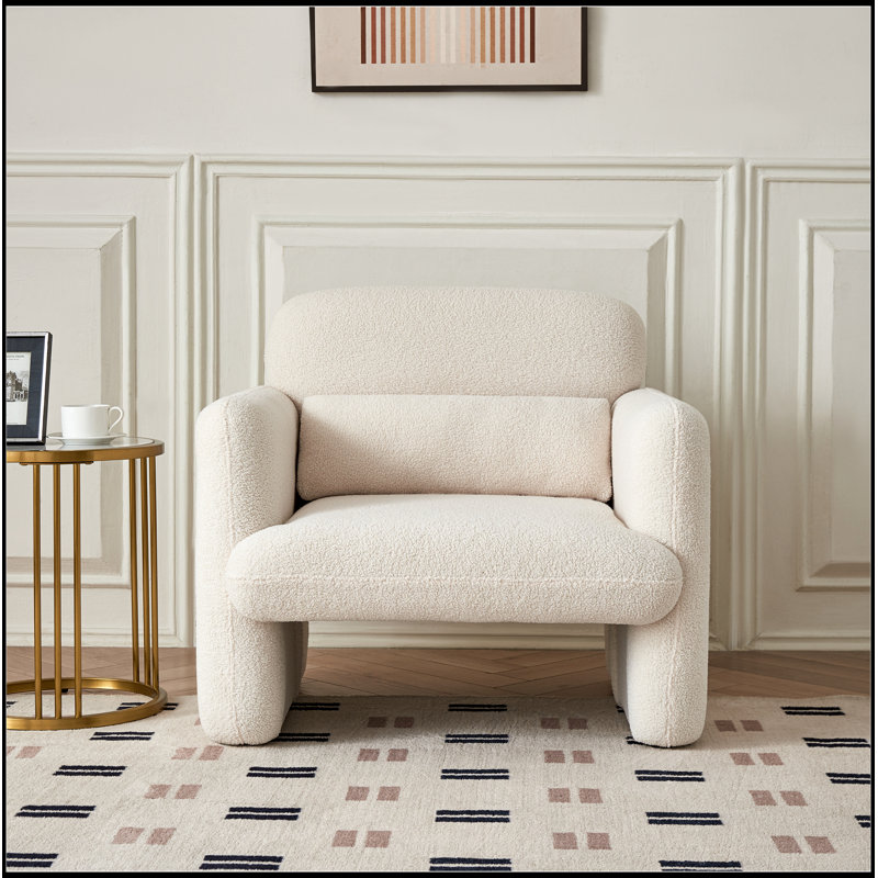 Fauteuil d'appoint 34 po avec coussin de soutien, Beige