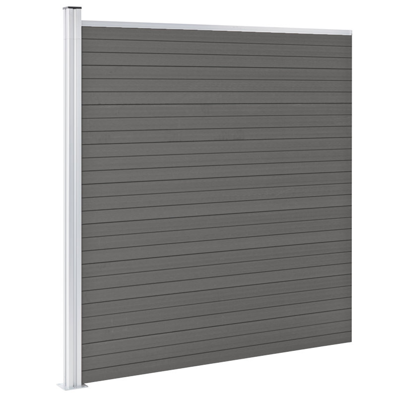 Seren Garden Fence WPC 175x186 cm, Grey