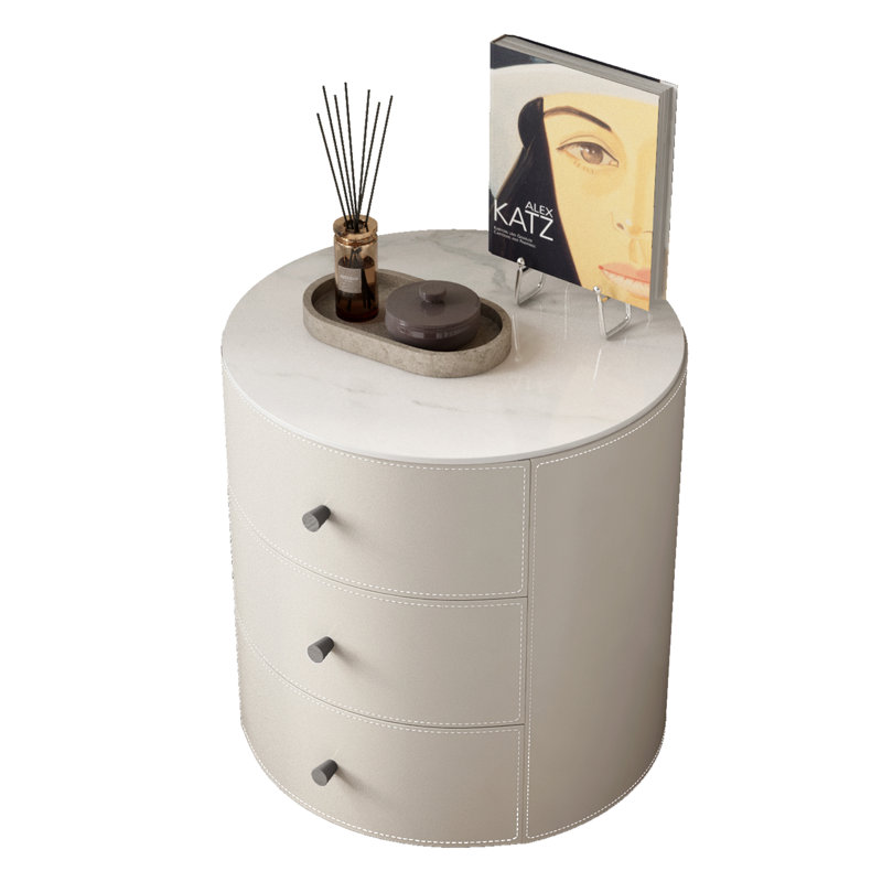 Nightstands, White/Gold