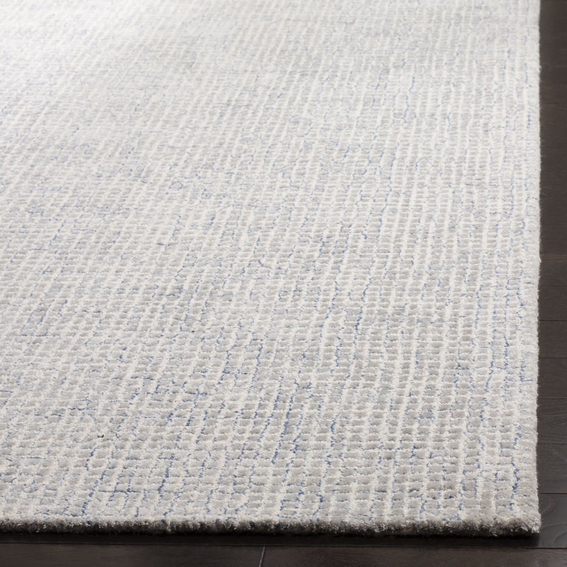 Tapis gris en viscose touffeté Urbina, Carré 6 pi