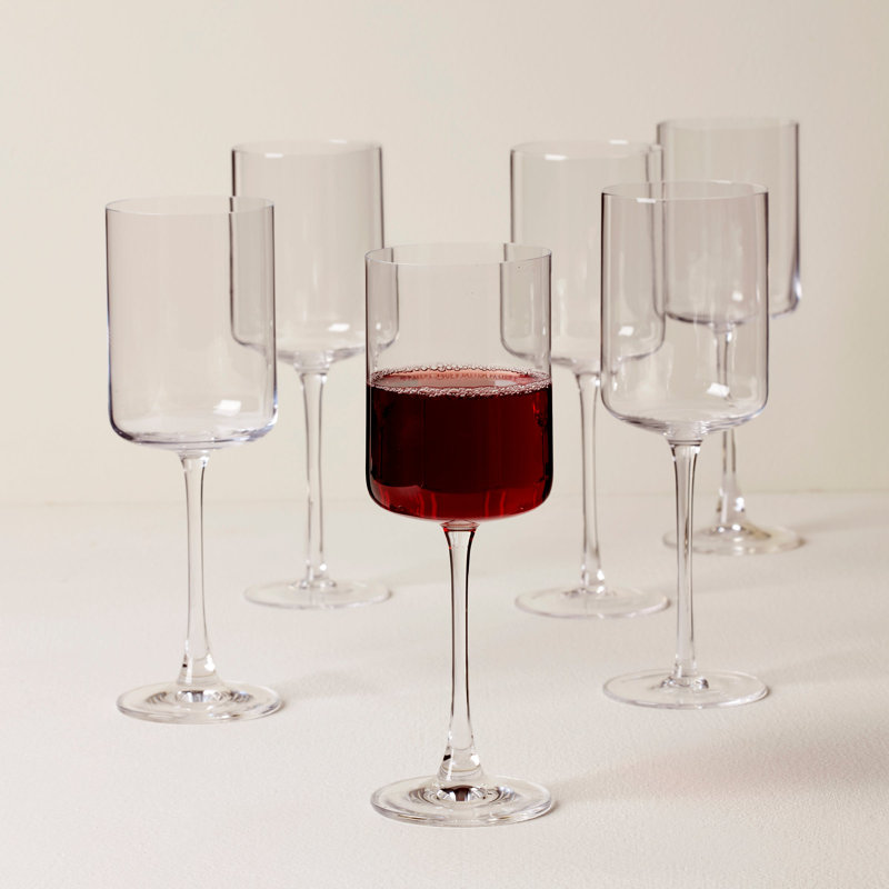 Lenox Tuscany Classics Straight Set Of 6 Wine Glasses - Red