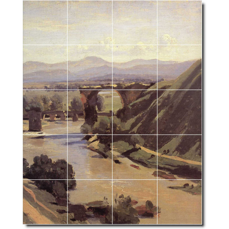 Carreau de peinture murale 32 po x 40 po 8 po x 8 po, Paysage 02128