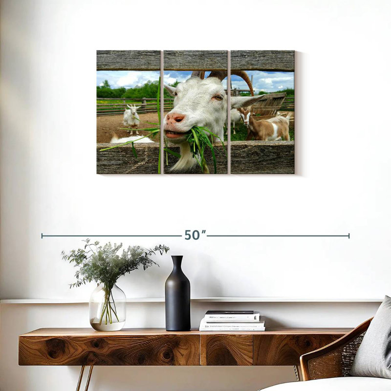 Brampt Euphoric Goat, 20" H x 33" W