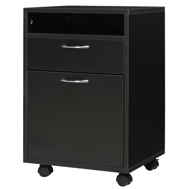 Mobile Storage Cabinet Organizer, Black