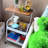 2-Tier Stainless Steel Rolling Cart With Drawer, Metal Utility Cart With Wheels, Salon Trolley Cart, Storage Cart, Bathroom Cart,  Anti-Tipping Storage Organizer