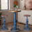 Dining Table Pine Round Solid Wood Top Metal Base Dining Table-86560740
