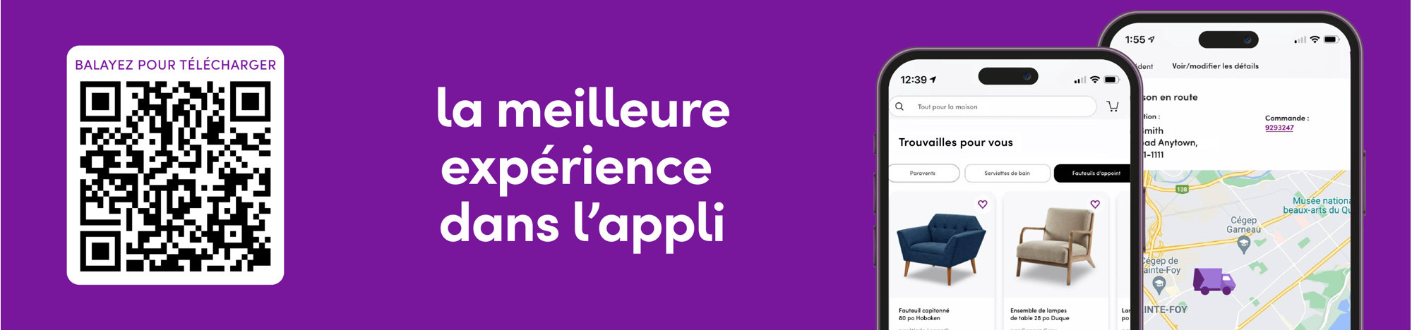 la meilleure expérience dans l'appli 