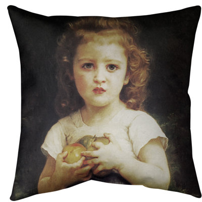 Coussin de sol en petite fille avec pommes-standard William-Adolphe Bouguereau