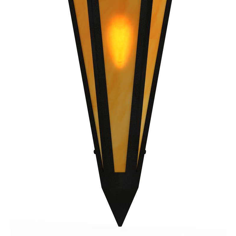 Brum 2 - Light Flush Mounted Sconce, Oil Rubbed Bronze, Amber, Glass