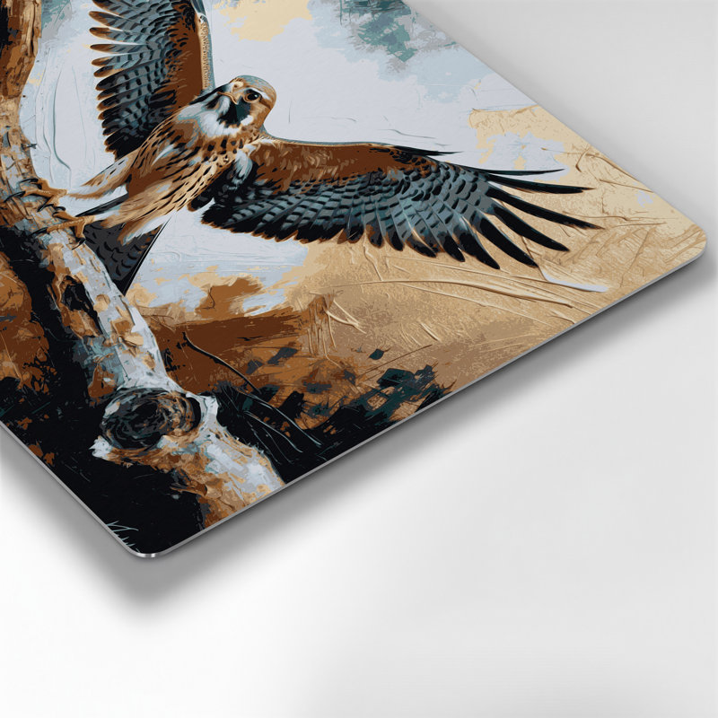 Oiseaux, art mural gris en métal, H 20 po x l 30 po