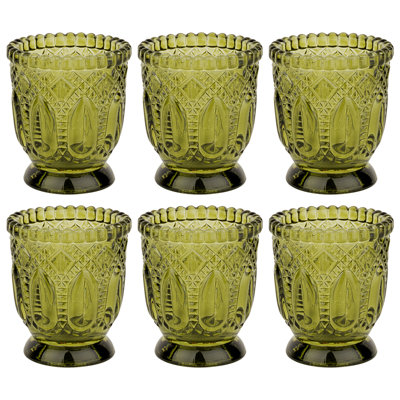 6 Piece Glass Tabletop Votive Holder Set