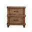 Wooden Nightstand With 2 Drawers