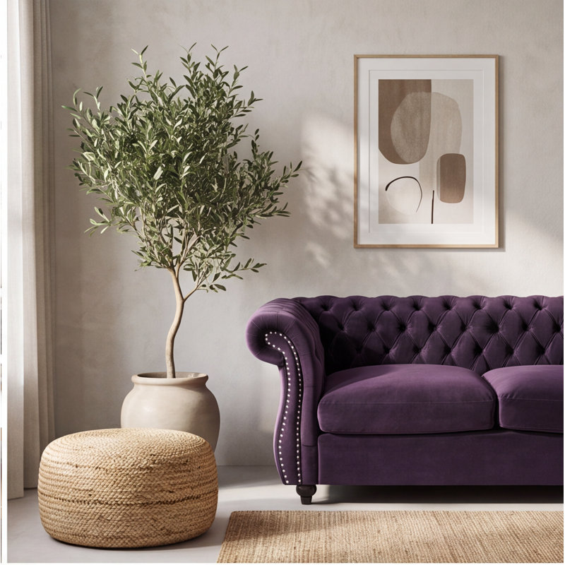 Causeuse Chesterfield Black Berry