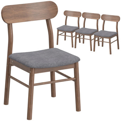 Chaises de cuisine Comfort, chaises de salle à manger à dossier incurvé, ensemble de 4 chaises (seulement chaise)