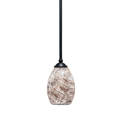 Mini-luminaire suspendu Zilo avec verre fusion