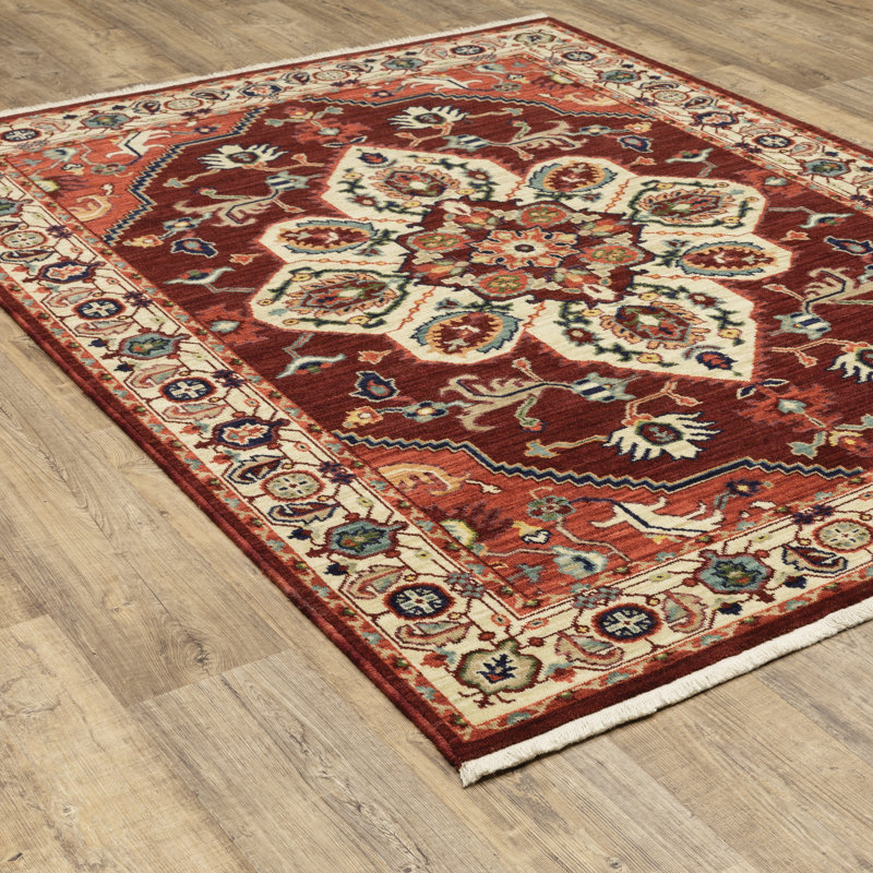 Oaklynn Performance Oriental Indoor Rug, Rectangle 6'7" x 9'6"