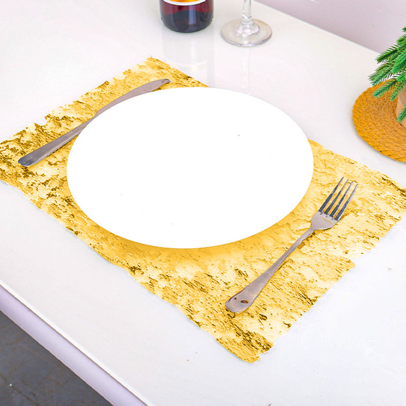 Chemin de table à paillettes en métal, Gold